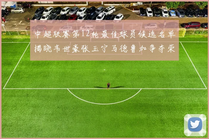 中超联赛第12轮最佳球员候选名单揭晓韦世豪张玉宁马德鲁加争夺荣誉